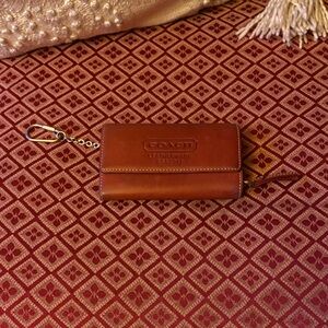 Coach red Leather Key Pouch